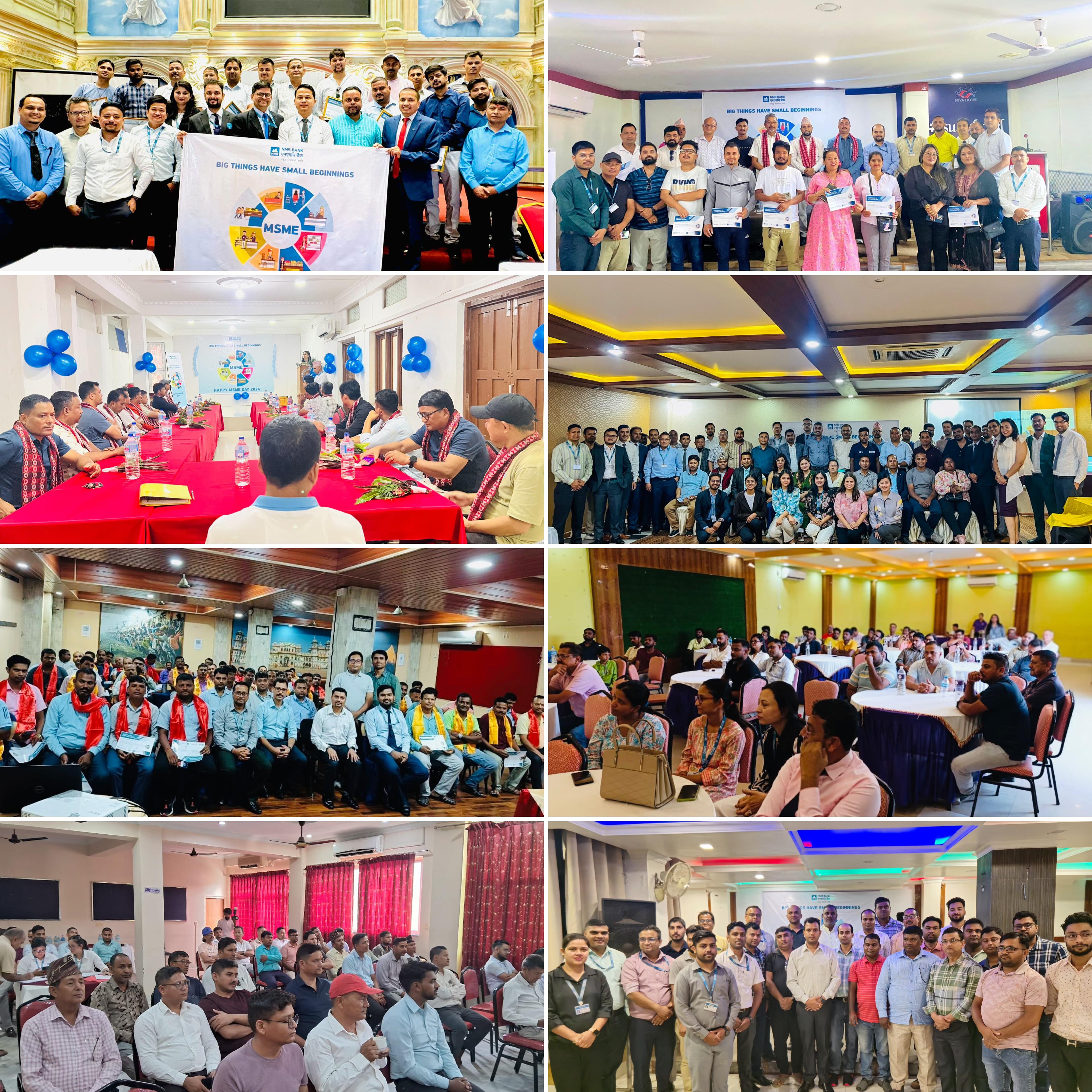 एनएमबी बैंकले सातै प्रदेशमा मनायो एमएसएमई दिवस, ग्राहकहरुलाई सम्मान तथा सहयोग